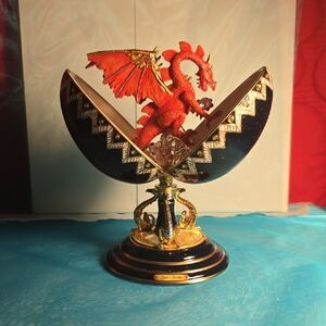 Exquisite Dragon Ceramic " Star Chaser" Art Piece